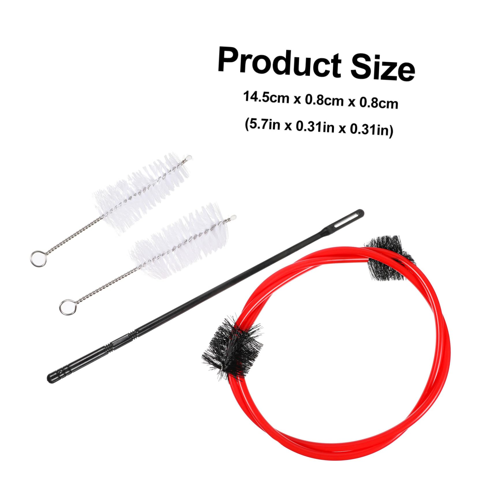 KOMBIUDA Cornet Care Brush Trumpet Cleaning Kit 4pcs Brush Set for Cornet Flute Trumpet