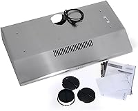 Vista 7 de COSMO COS-5MU36 Campana extractora de conductos para debajo del gabinete de la colección Delta de 36 pulgadas, controles de botón, filtros Acero