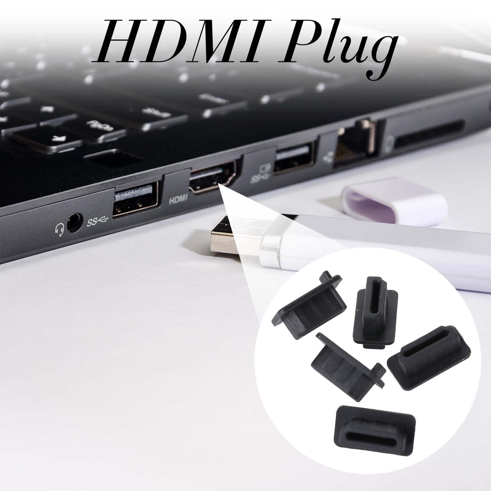 30 Bouchons USB En Silicone - Protection Anti-Poussière Pour Ports USB - Noir, Blanc, Transparent