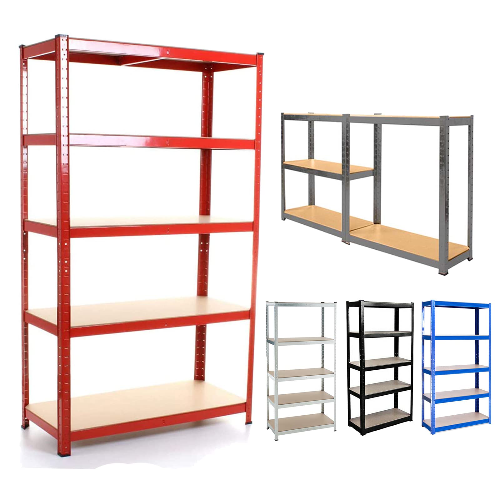 Buy 5 Tier Shelving unit Racking Boltess EXTRA HeavyDuty Industrial Garage Storage Shelves