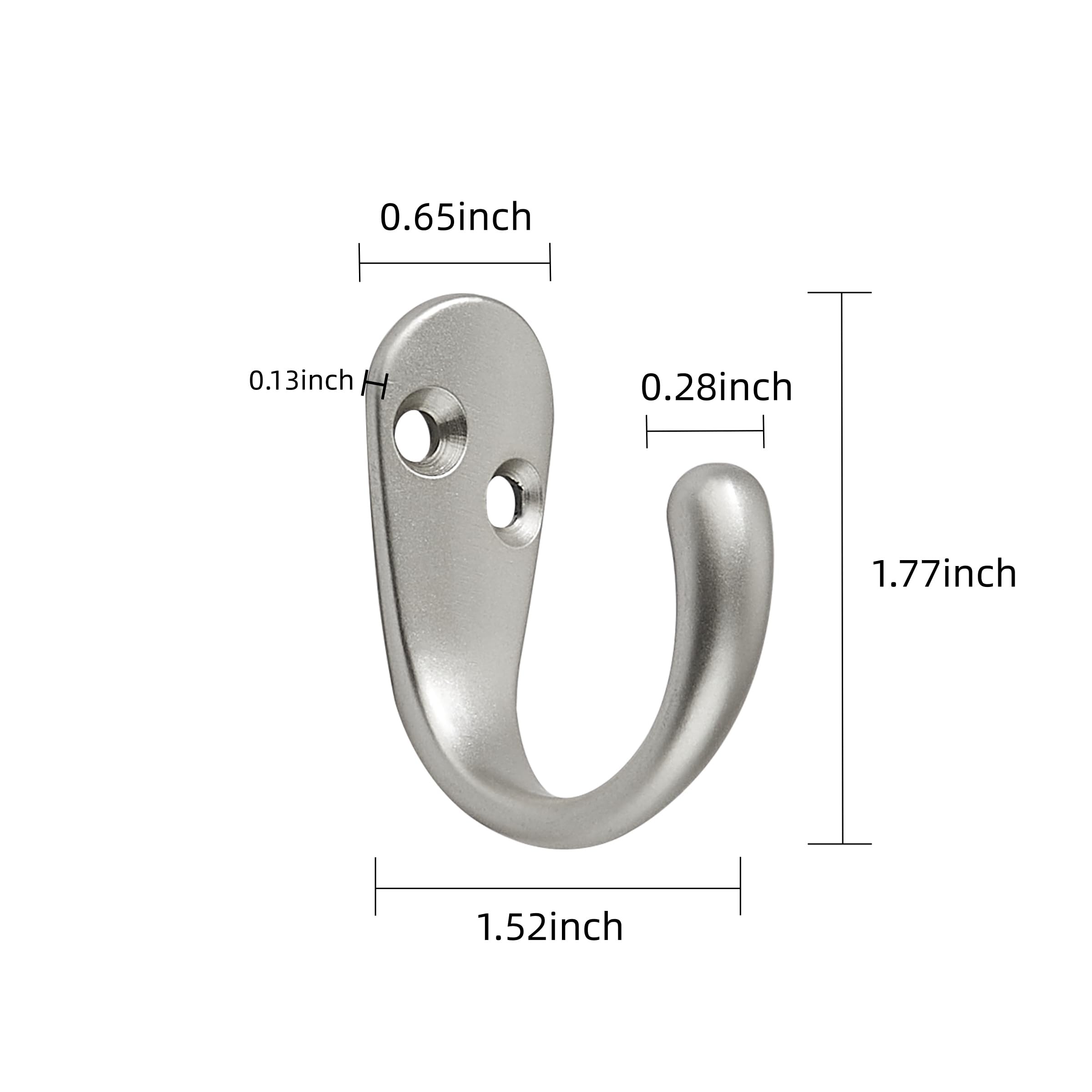 KHTUMEWARE-HK337 Brushed Nickel Coat/Robe Hooks in Brushed Nickel — KHTUMEWARE