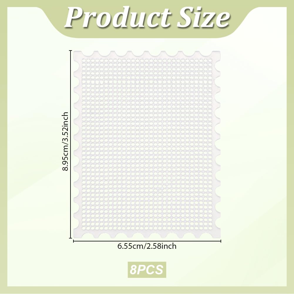 FREEBLOSS 8Pcs Cross Stitch Blanks Acrylic Blanks for Embroidery Cross Stitch Supplies for Stitching Practice Wood Cross Stitch Fabric Counted Cross Stitch