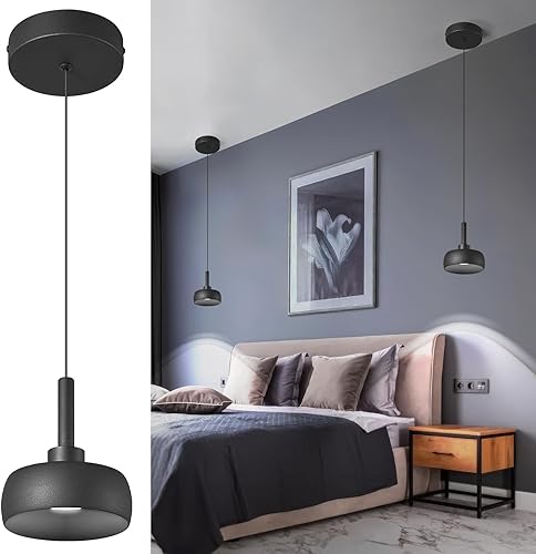 Miniatura 10 de FDPBY Lámparas colgantes de color blanco puro, para isla de cocina, mini cúpula, fuente LED COB, lámpara colgante moderna para dormitorio, sala de