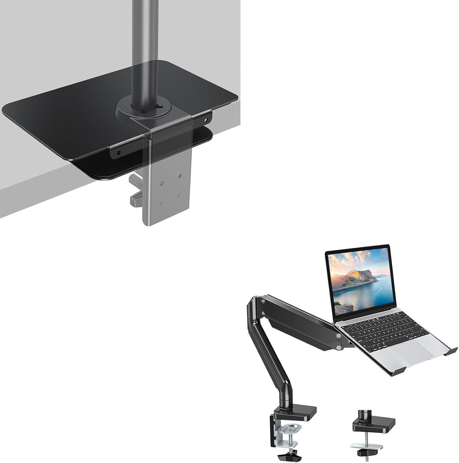 MOUNT PRO Laptop Stand Desk Mount and Monitor Mount Reinforcement Plate
