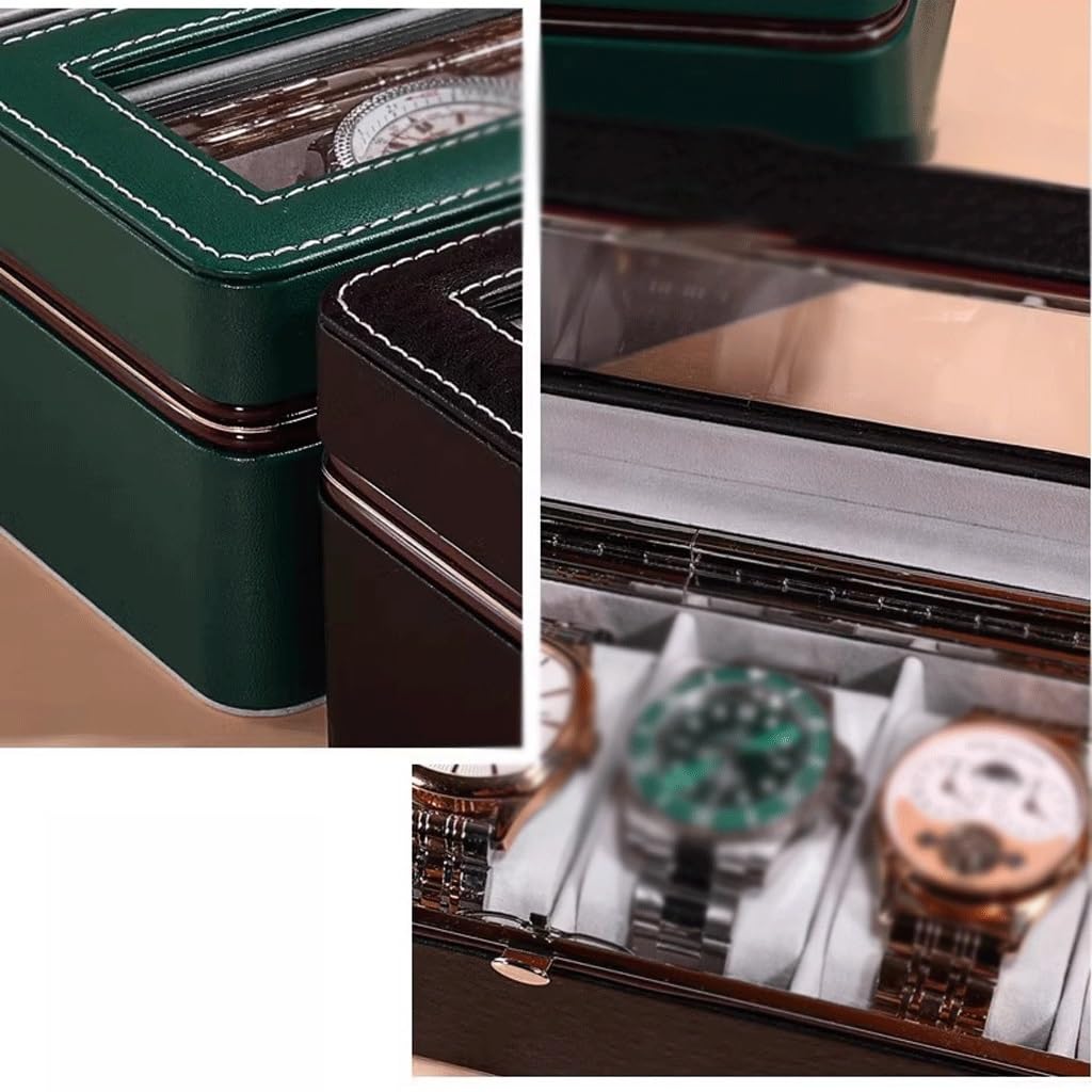 Caja de almacenamiento de relojes de seis posiciones, caja de joyería, caja de exhibición de relojes, caja de regalo, contenedor de reloj
