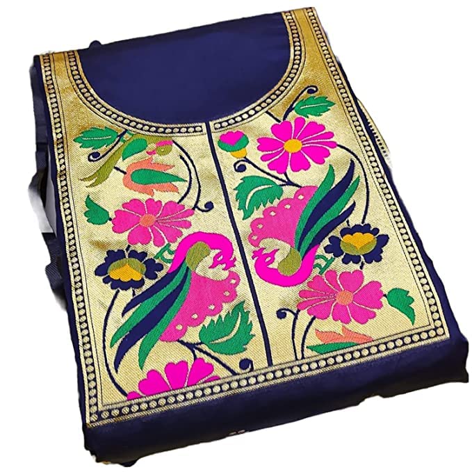 PARAM CREATIONmost trending Very Affordable And office Wear With Latest And Beautifull Unique Embroidered Unstitched Dress Material in Jeacard Banarasi fabric for girls.