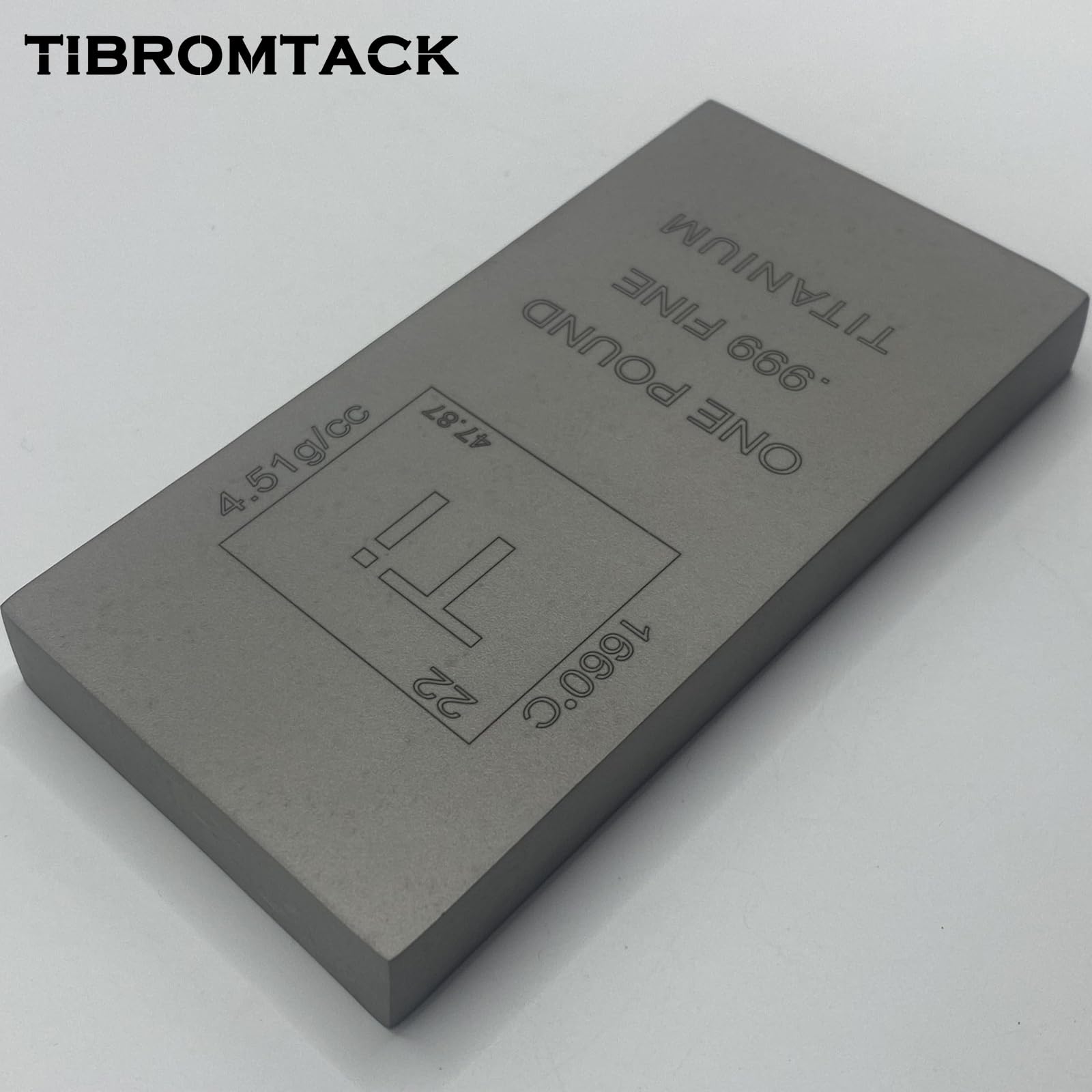 Fermacarte a barra in titanio da 0,5 kg con design a tavola periodica, barra piatta in metallo con incisione laser, regalo per collezionisti commemorativi e decorazioni di nicchia, 12,7 x