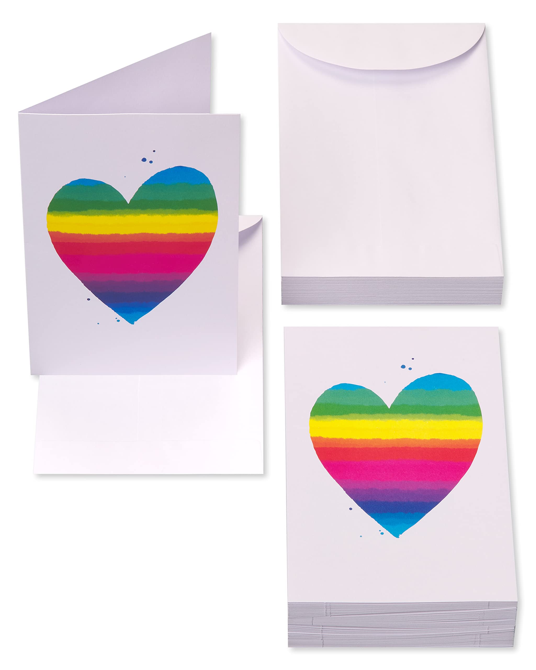American Greetings Cartes vierges, cœur arc-en-ciel (48 pièces)