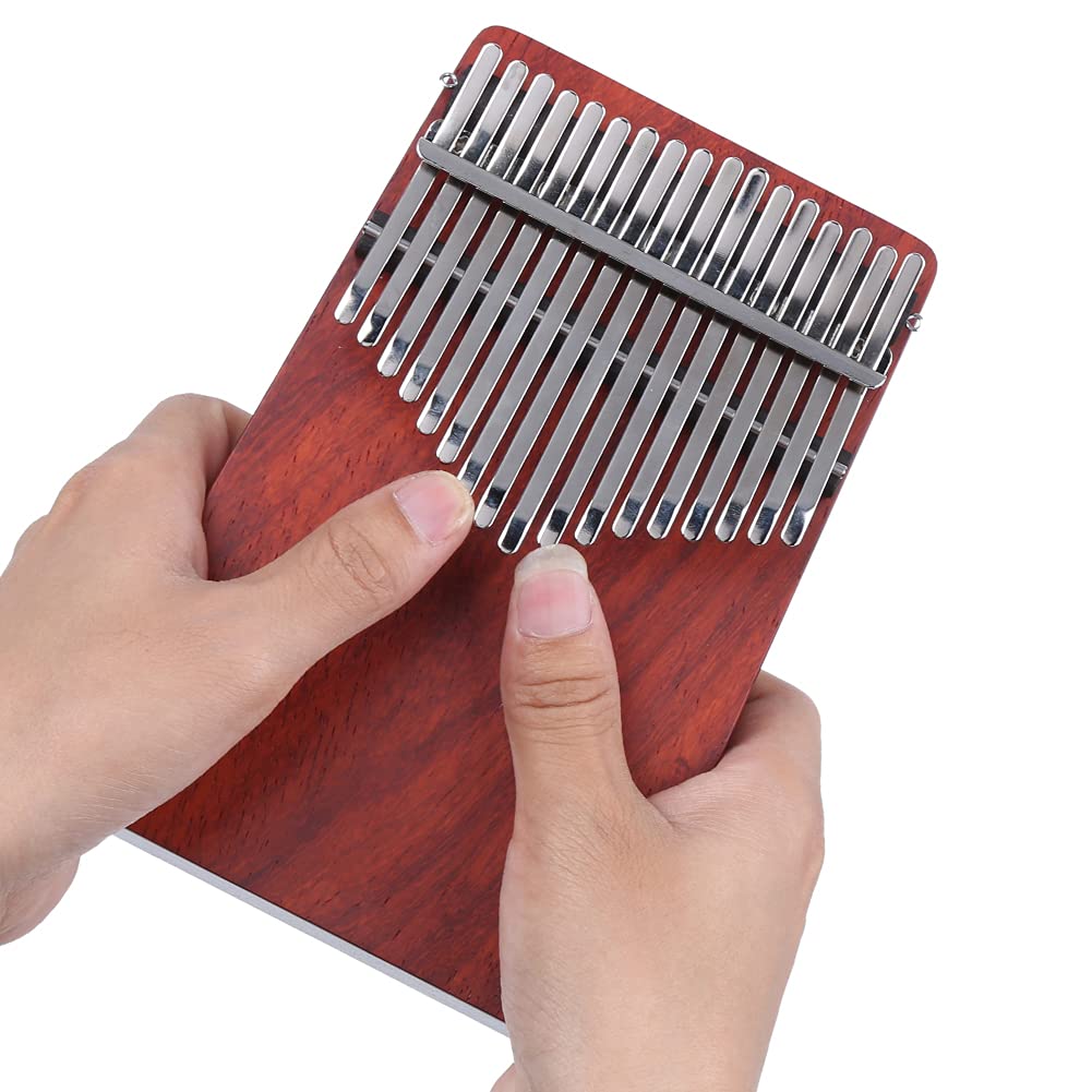Kalimba Thumb Piano 17-klawiszowy Przenośny Drewniany Instrument Palcowy dla Początkujących z Narzędziami i Akcesoriami K17A