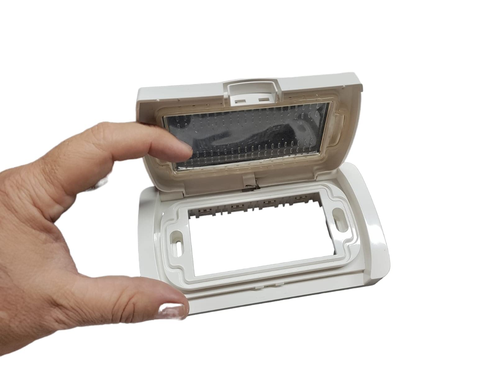 Terryshop74 Placca Idrobox 4 Posti IP55 Bianco con Coperchio – Cassetta 504 – (4 Posti compatibile Matix, Bianco)