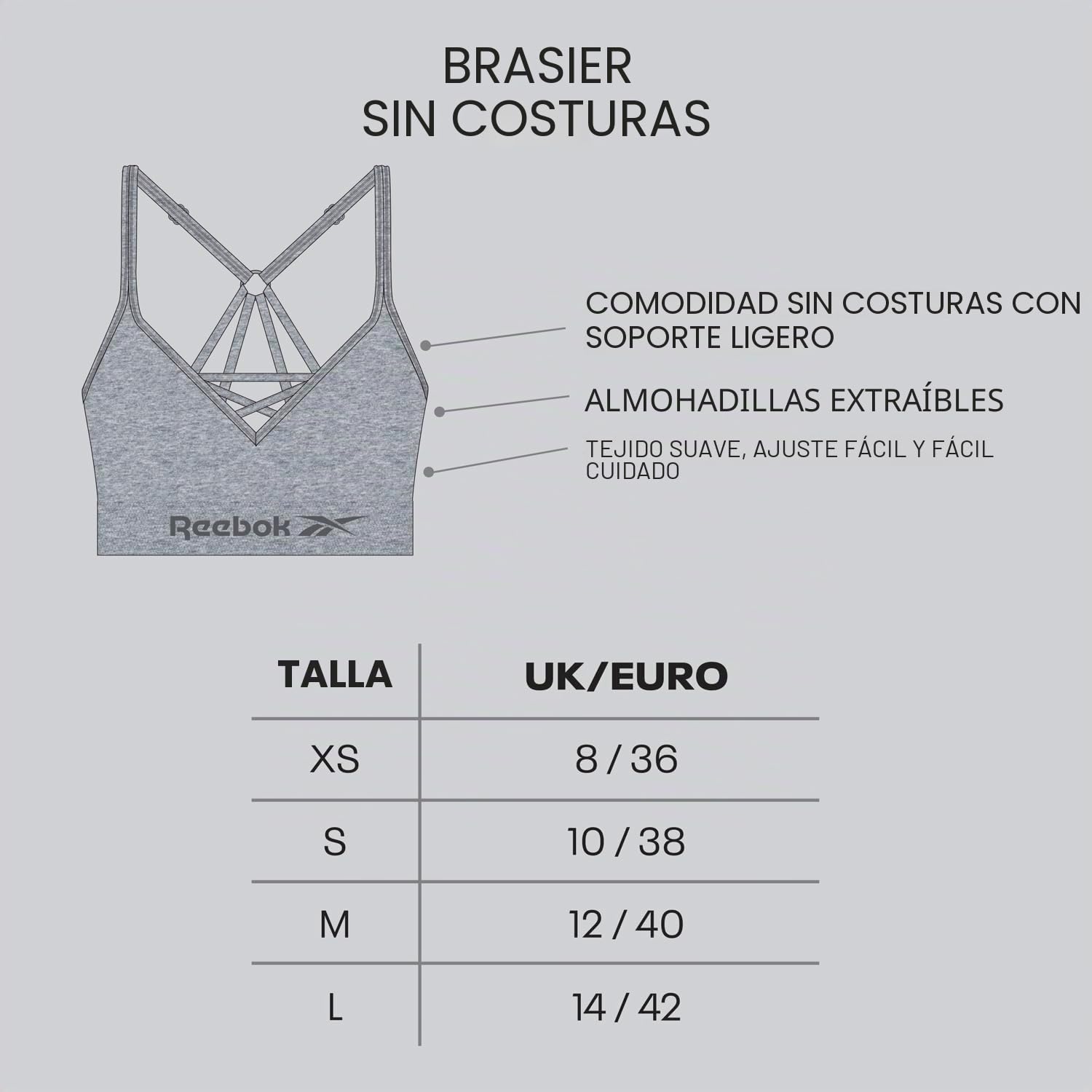 Reebok Maryna Ropa Interior de Mujer Pack de 1