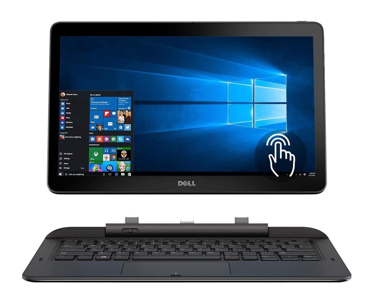 Dell Latitude 7350 Intel Core M-5Y71 8GB DDR3L RAM 128GB SSD HARD-DRIVE Touchscreen 2 in 1 13.3" FHD Windows 10 Pro 64-Bit Black (Renewed)
