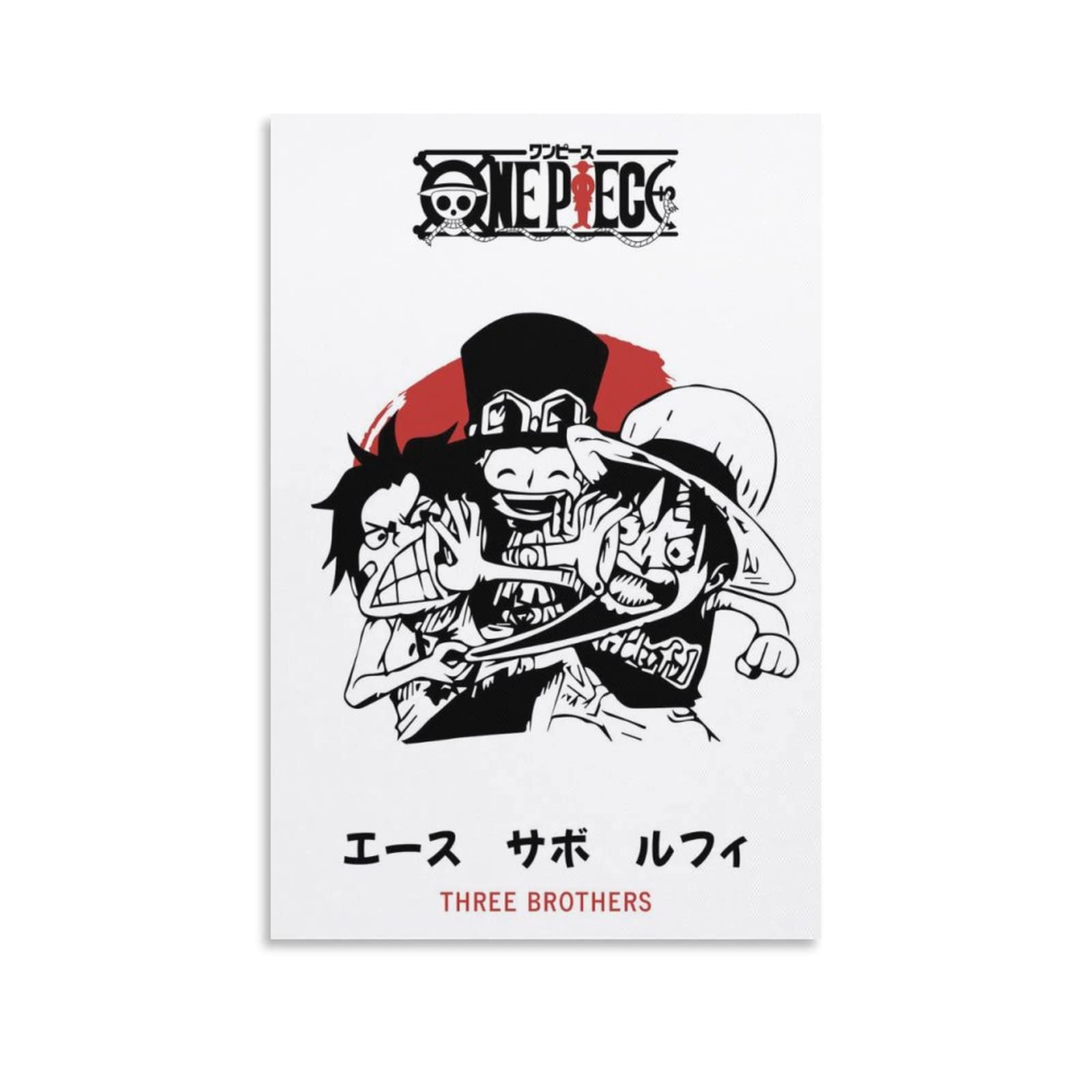 激レア】ワンピース ルフィ＆エース ビジュアルアートポスター