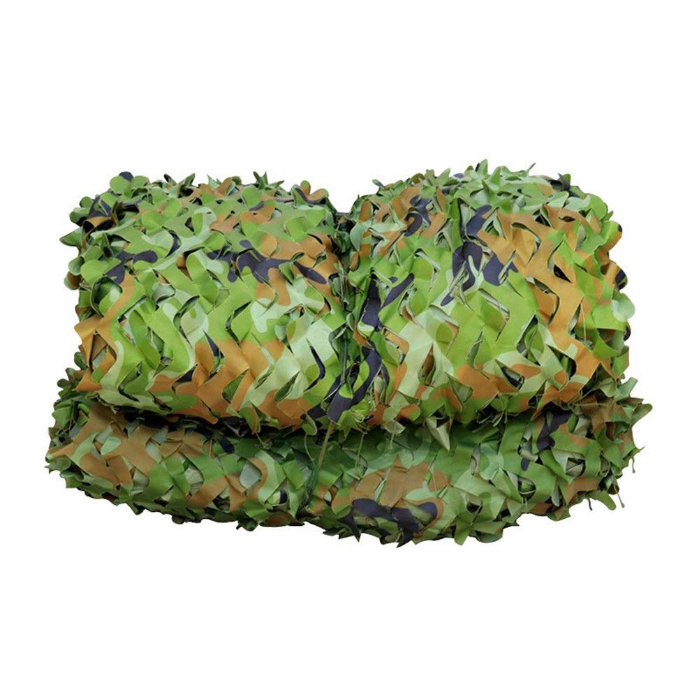 Camo Netting with Mesh Backing, Woodland Camouflage Netting for Hunting Blinds - Military Mesh Net with Ropes for Garden Fence Roof Sunshade Theme Party Camo Net for Tree Stand