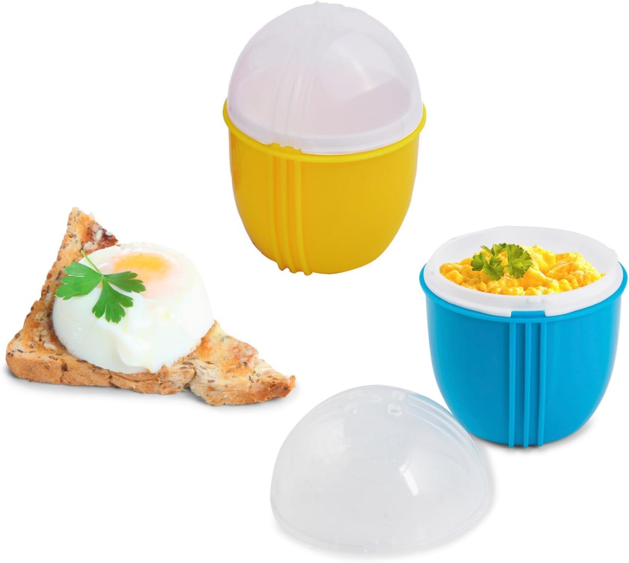 Zap Chef Microwave Egg Cooker, 2 Pack, Multicolor