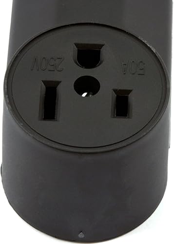 Miniatura 4 de Forney 58402 Receptáculo eléctrico, tipo Pin, Receptáculo de pared 50 Amp, 125/250 voltios, negro