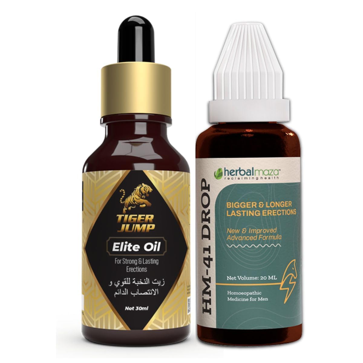 Tiger Jump Vitality Oil & HM41 Herbal Drops Combo for Men-image-48