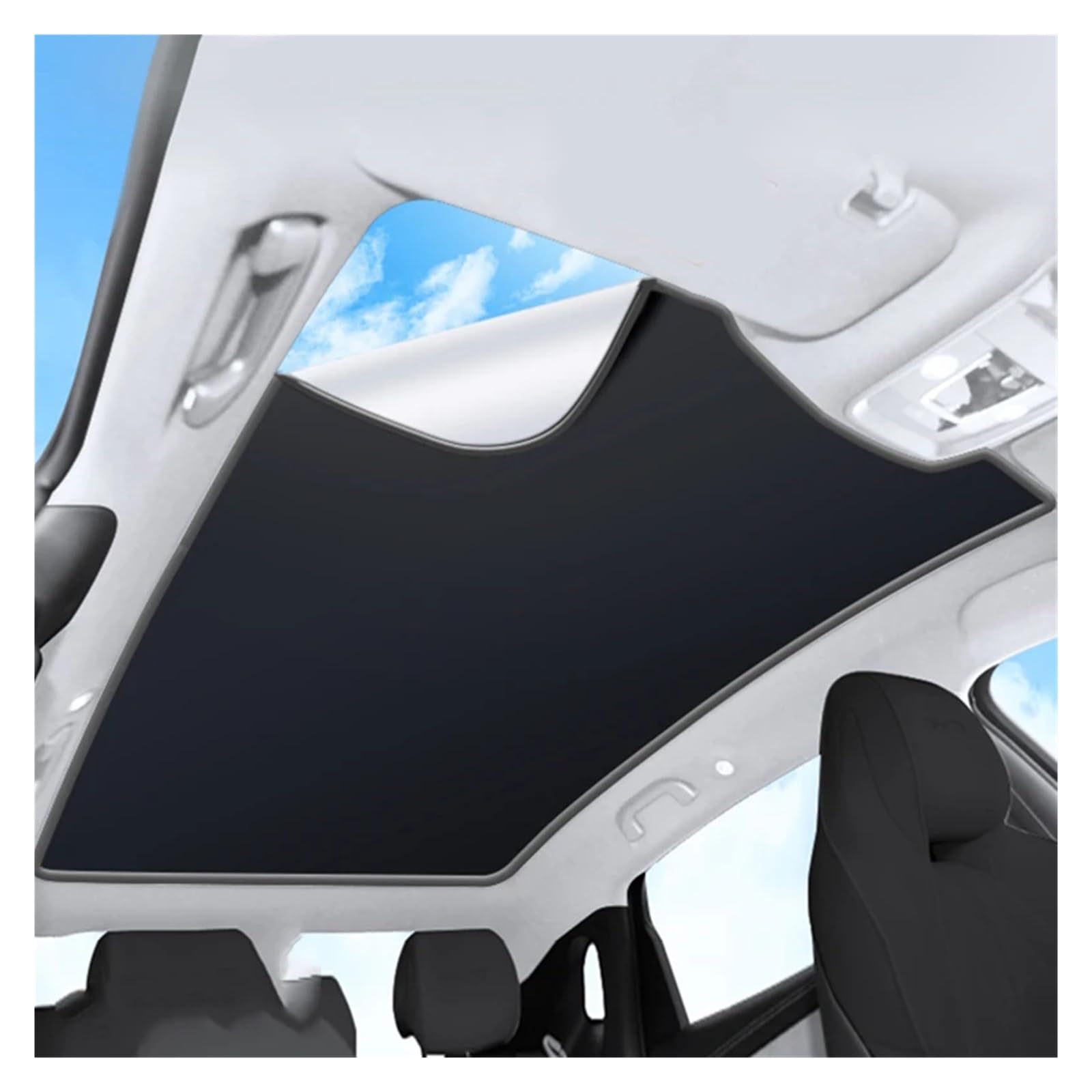 Sun Shade For Volvo For XC40 2018-2022 2023 Car Electrostatic Adsorption Sunroof Sunshade Heat Insulation Skylight Sticker Auto Accessories Car Window Shades(Color:Black 2pcs)