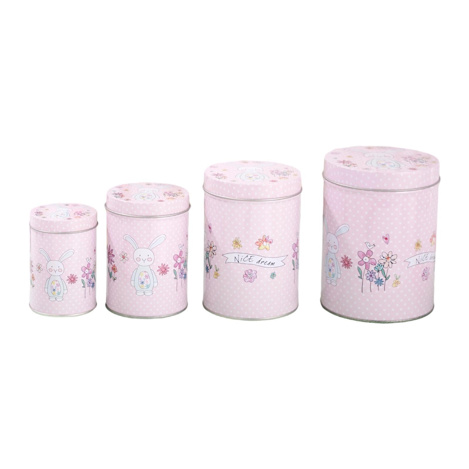 CALANDIS 4X Easter Storage Jar Supplies Gifts Pink Organizer for Candy Bedroom Closet | Boxes Jars & Tins | Home Dacor-image-9