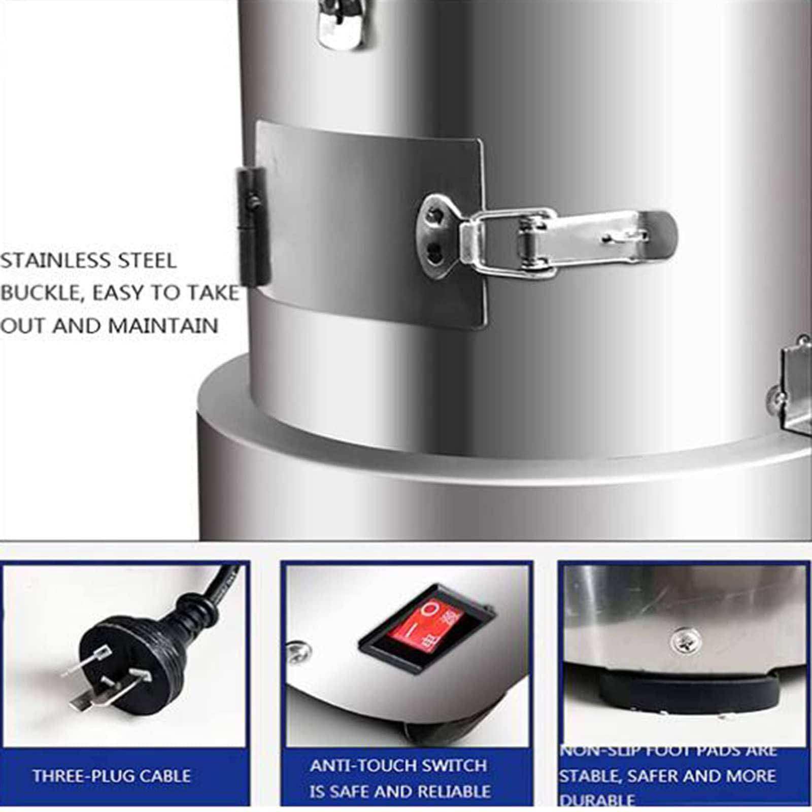 Pelapatate Elettrico per Aglio, Macchina Professionale per Pelare Aglio Intero, 25 kg/H, Pelapatate in Acciaio Inox, per Ristoranti E Uso Domestico