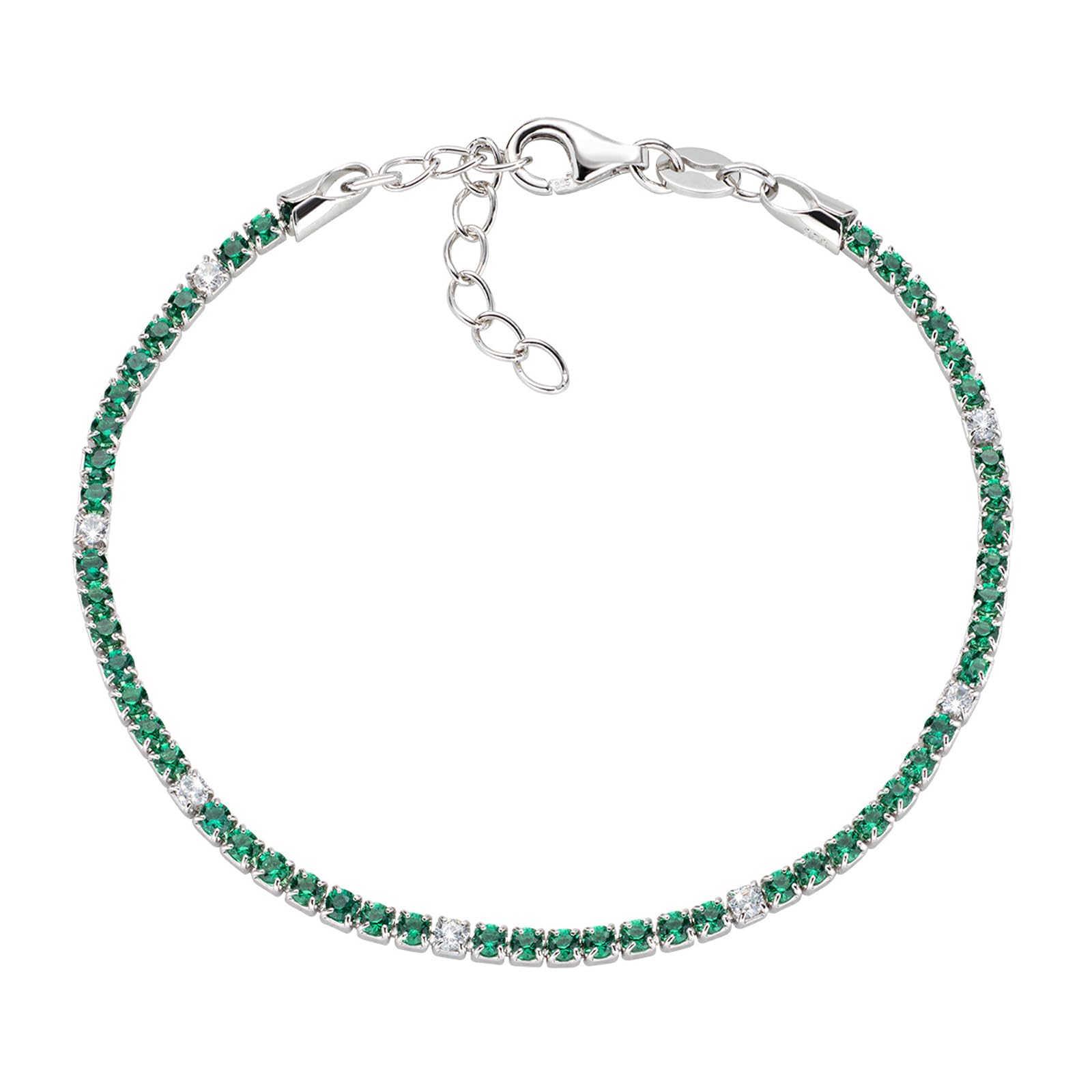 Amen Bracelet, (M) Tennis, PULSEIRA Silver 16+3 cm, Prata 925 (2.56GR) BT7BBVE16 Brand, one size, Metal, No Gemstone