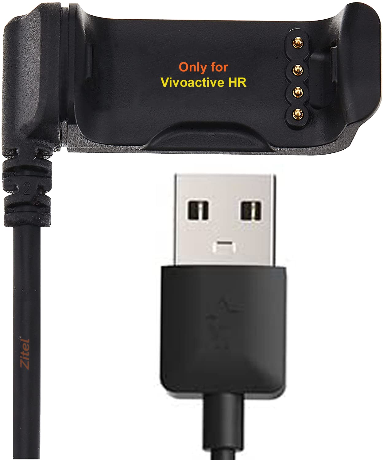 Zitel® Charger Compatible with Garmin Vivoactive HR - USB Charging Cable Clip Cradle 100cm - Black-picture-17