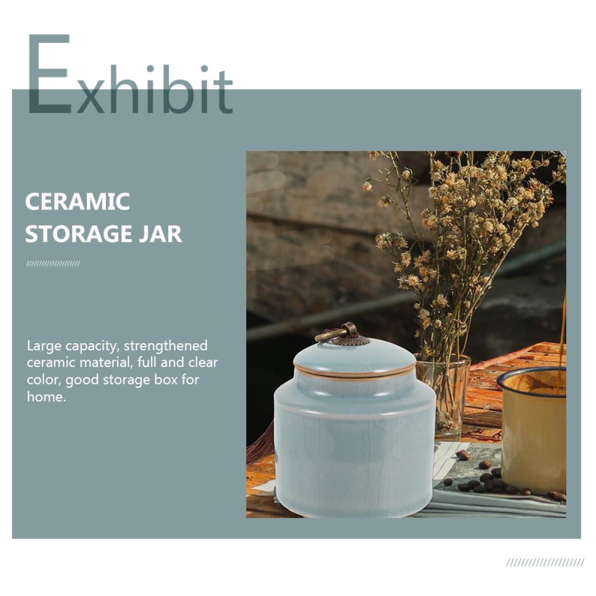 jojofuny Barattoli per la Conservazione in Ceramica Sigillati 2 Pezzi Contenitori per Tè e Alimenti Secchi Design Elegante per Cucina Barattoli Decorativi Adatti a Casa Hotel e
