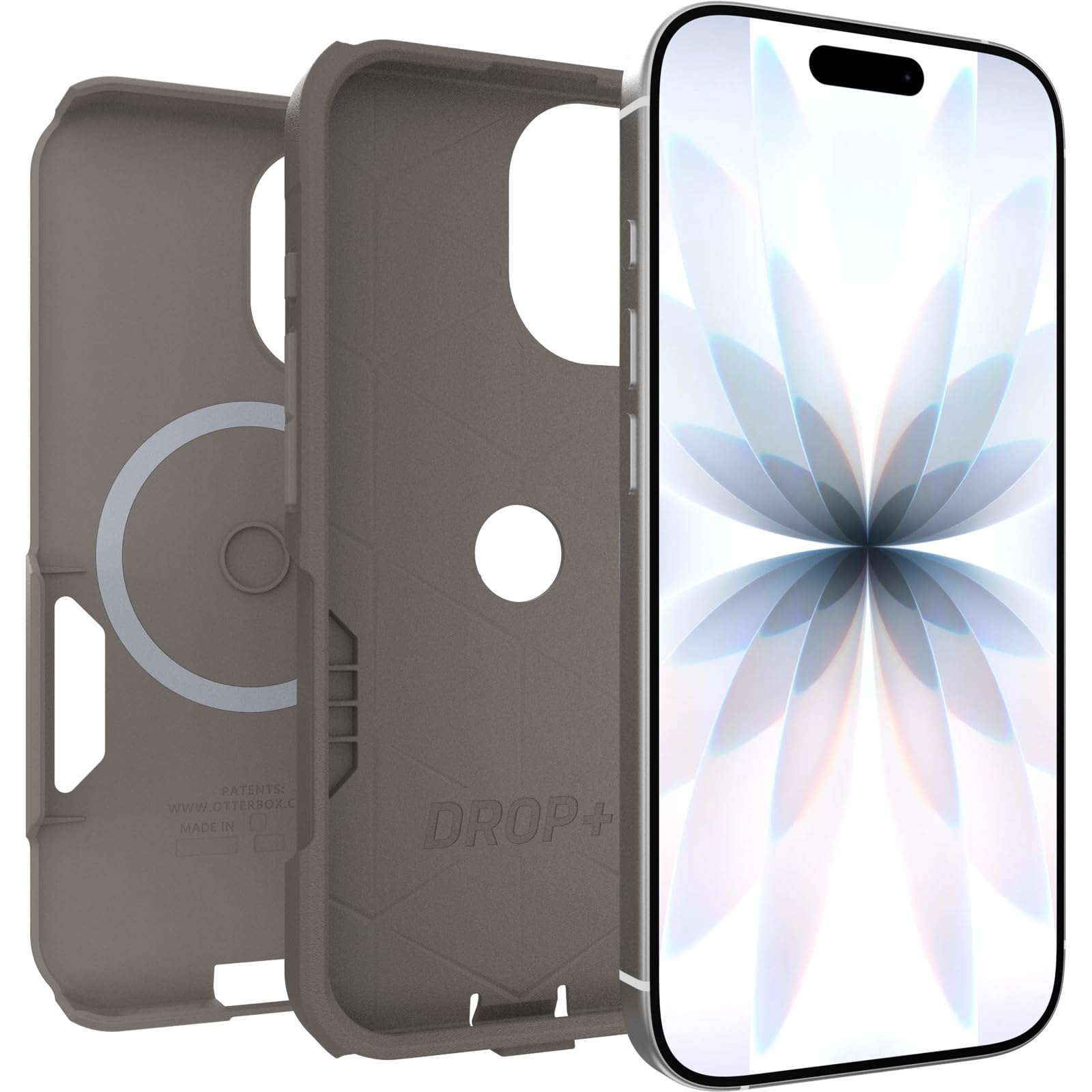OtterBox Commuter Series MagSafe Etui do iPhone 17, Wstrząsoodporne, 3 Razy Przetestowane Zgodnie ze Standardami Wojskowymi, Szare