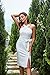 GRACE KARIN Women's Halter Neck Bodycon Dresses Summer Sleeveless Belted Slit Cocktail Midi Sheath Party Dresses White