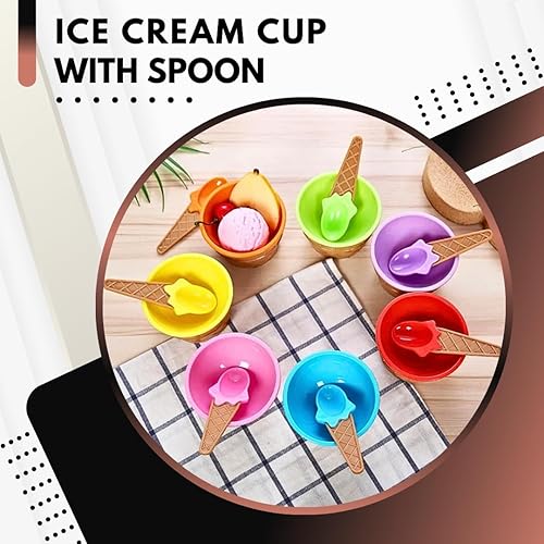 Miniatura 4 de Green Direct Vasos de helado de plástico con cucharas  Tazones de postre Sundae para yogur congelado - 6