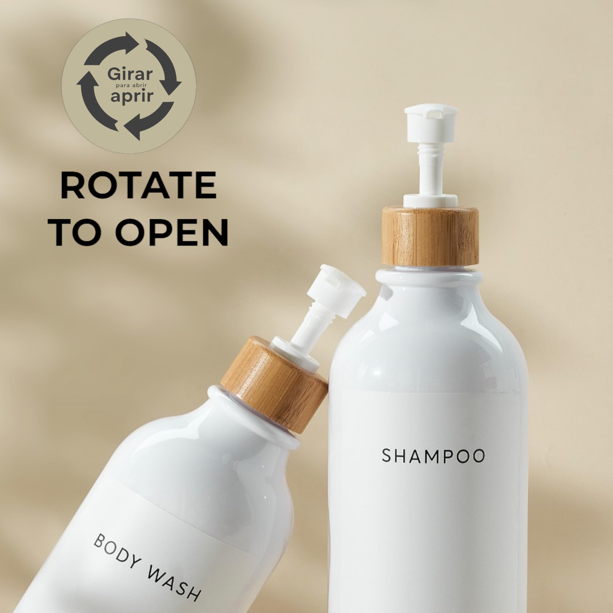 Dispenser Sapone Per Bagno Moderno - Contenitore Shampoo E Bagnoschiuma - Design Elegante Nero - Foto 4