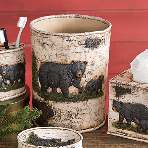 BLACK FOREST DECOR Woodland Bear Waste Basket