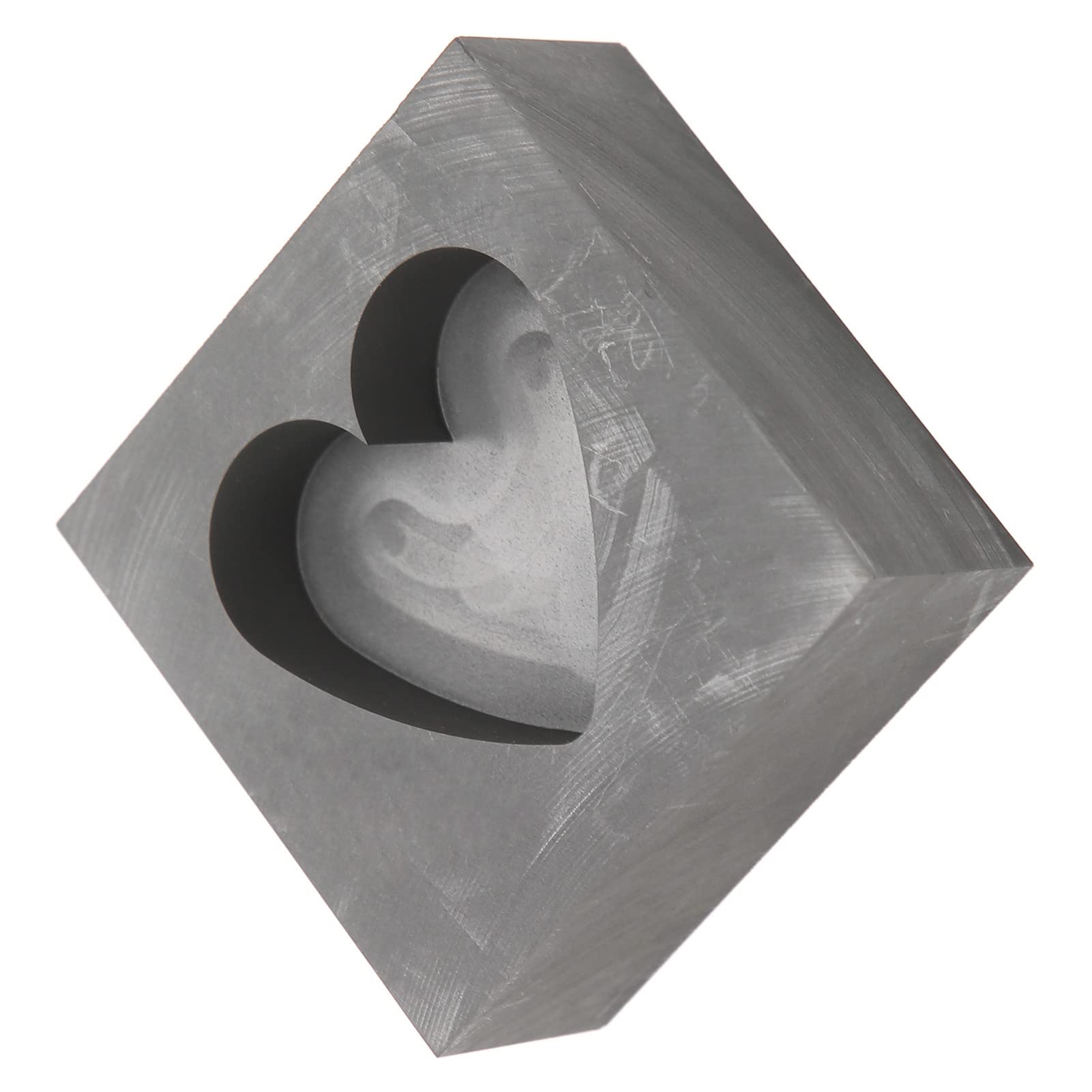 Moule Graphite Forme Cœur - Creuset Haute Pureté Pour Fusion Or Argent Bijouterie
