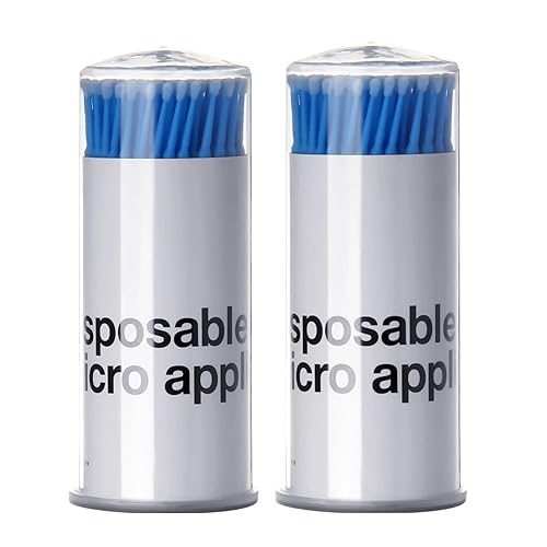 Miniatura 9 de 1000 aplicadores dentales microcepillo micro hisopos para extensiones de pestañas, micro aplicadores, cepillos desechables para pestañas hisopos de
