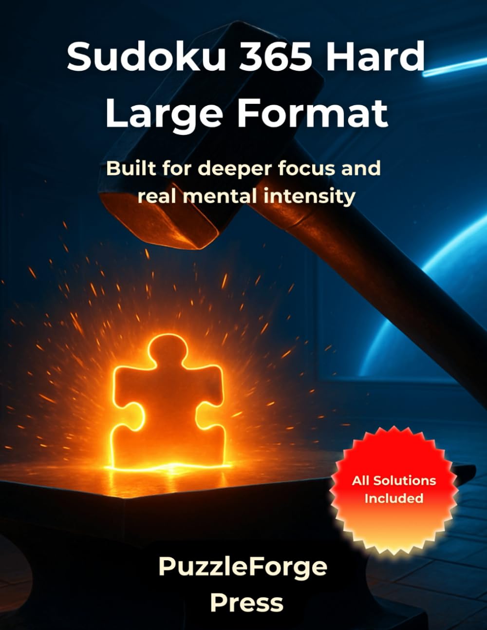 Sudoku 365 Hard – Large Format: 365 challenging Sudoku puzzles in 8.5x11 large format – Two well-spaced grids per page for adults and experienced ... Forge Series – Advanced Puzzle Challenge)