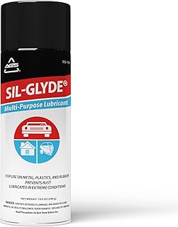 AGS Automative Solutions SIL-Glyde General Purpose Silicone Lubricant Spray for All Environments, Stops Squeaks, Prevents Rust, Weather-Proof - 10.5oz. Silicone Lubricant Spray