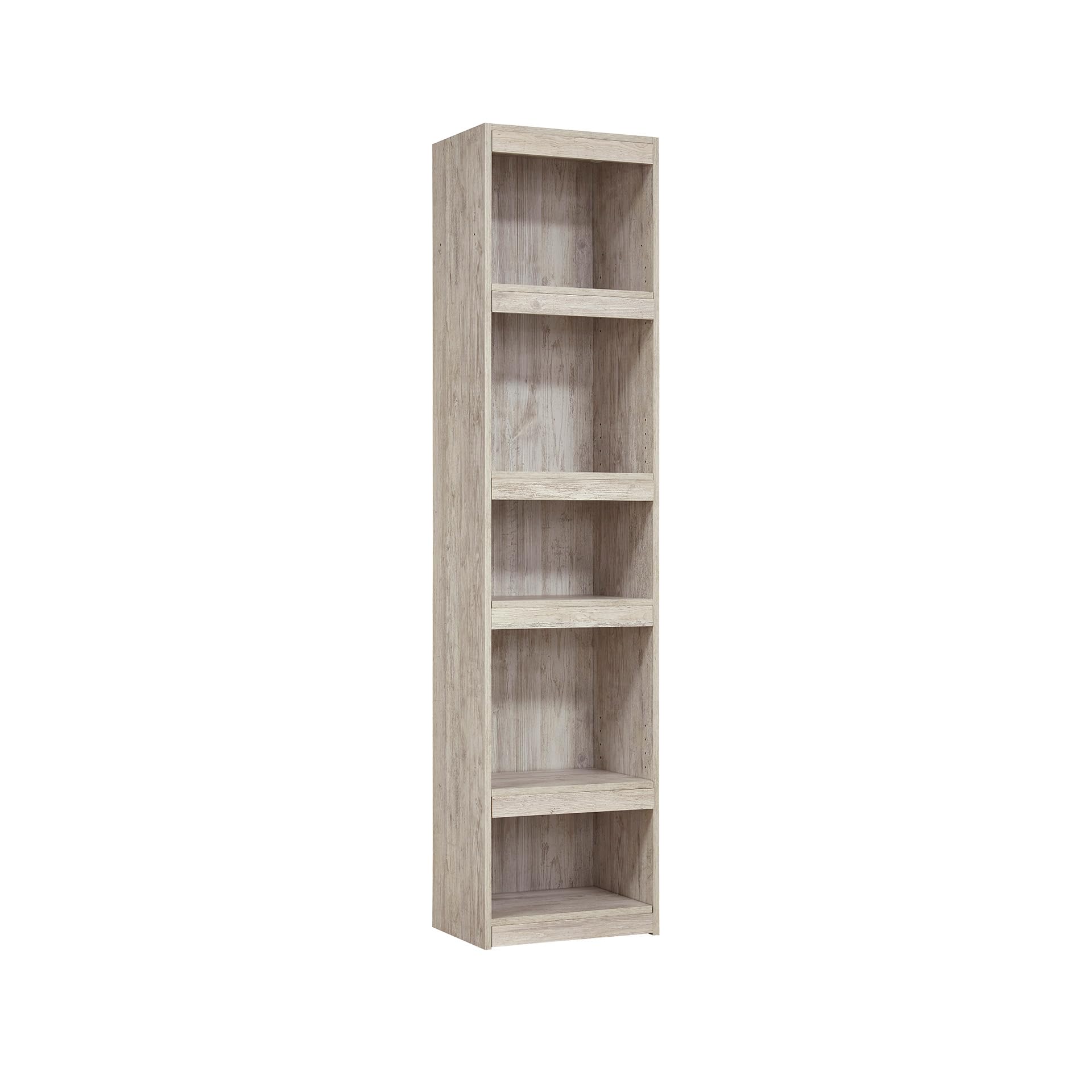 Signature Design by Ashley Willowton Coastal Entertainment Center Pier Bookcase with 3 Adjustable Shelves, Whitewash