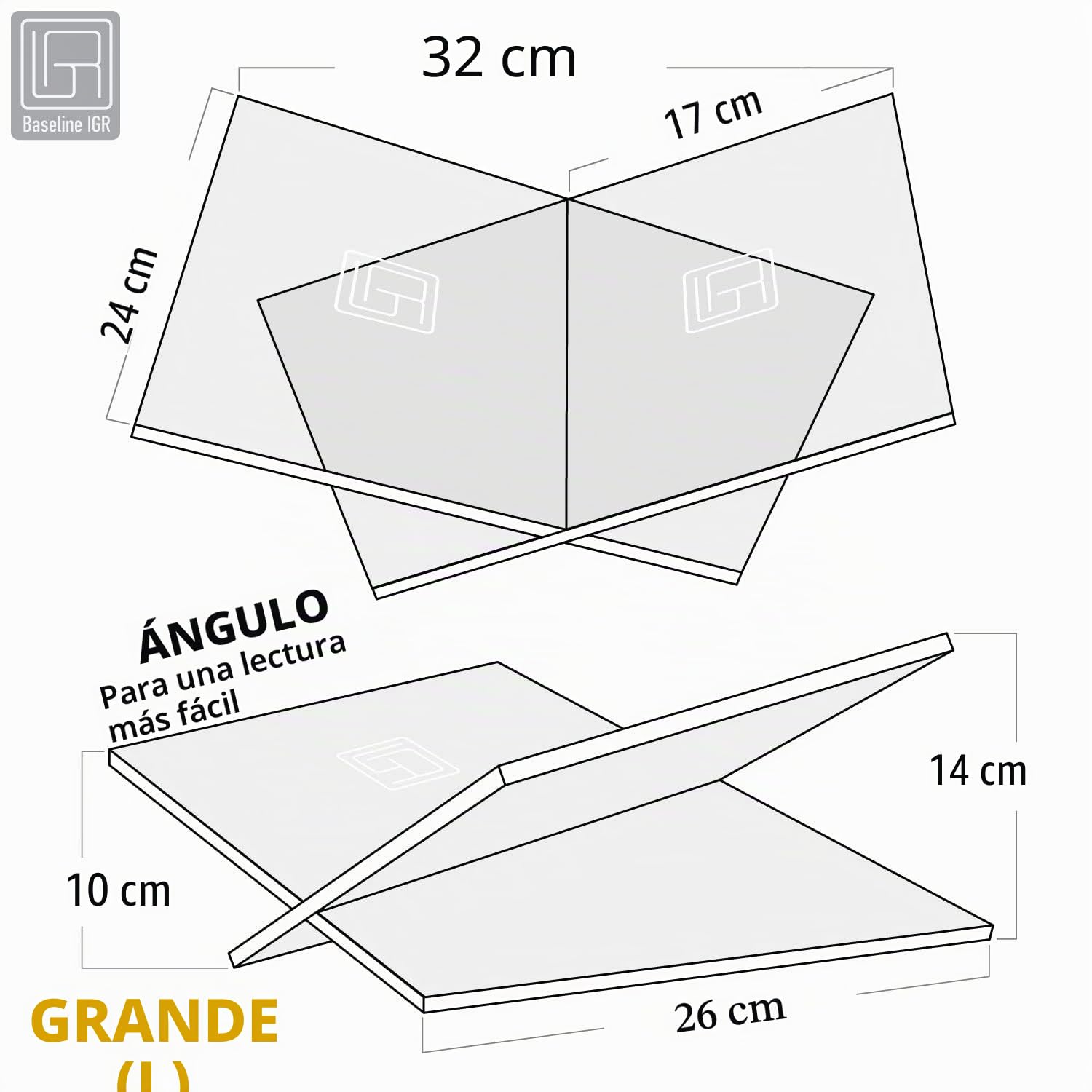 Soporte para libros de acrílico, soporte para libros, soporte para la Biblia, soporte para libros de cocina, soporte para recetas, acrílico transparente moderno, para leer y mostrar tu libro favorito