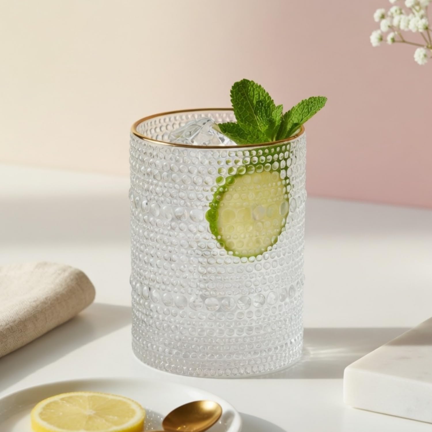 Vintage Hobnail Whiskey Glasses - Set of 6 -32 Vintage Hobnail Whiskey Glasses - Set of 6 -32