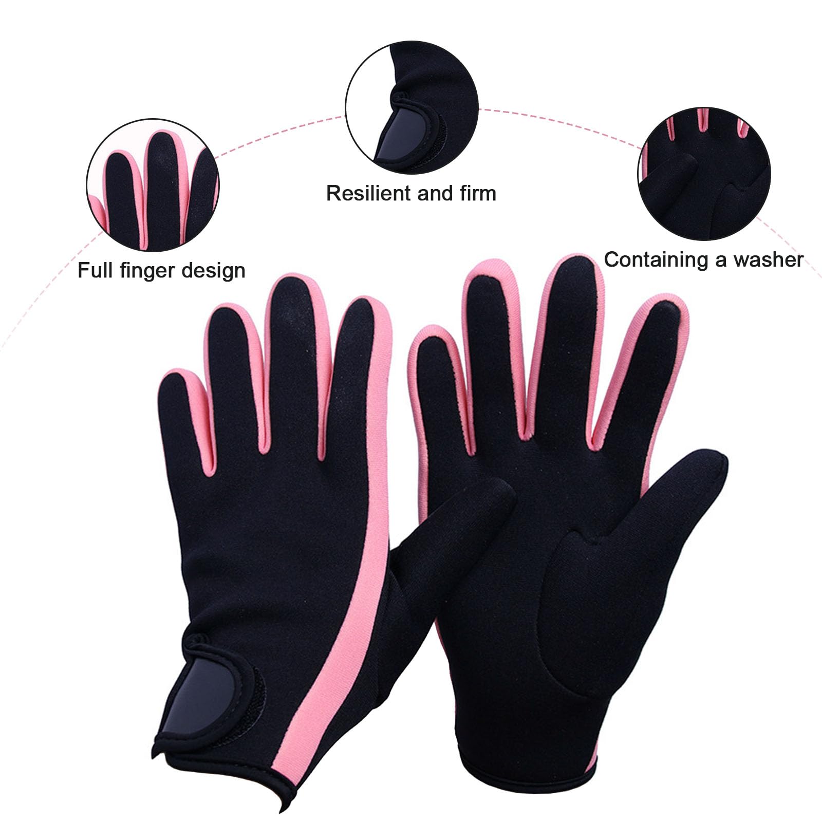 Guanti termici da immersione da 2 mm, guanti elastici in neoprene, guanti termici sportivi per muta in neoprene