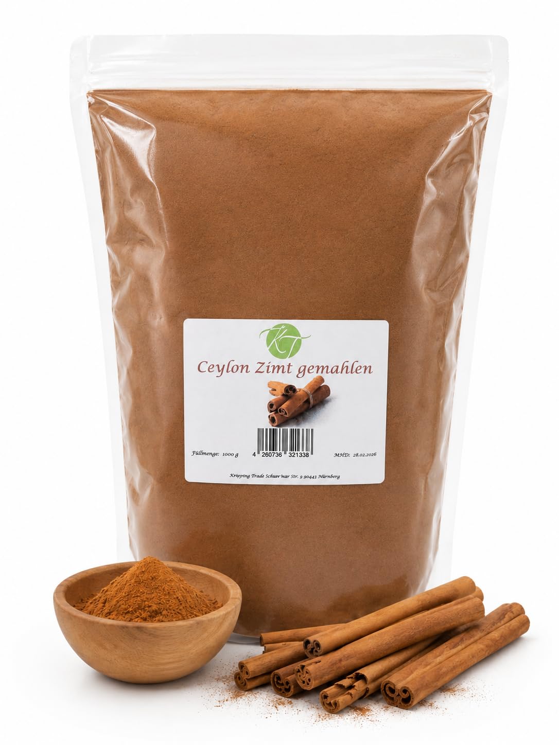 K T 1000 g Ceylon Zimt gemahlen Zimtpulver Cinnamon -1A Qualität