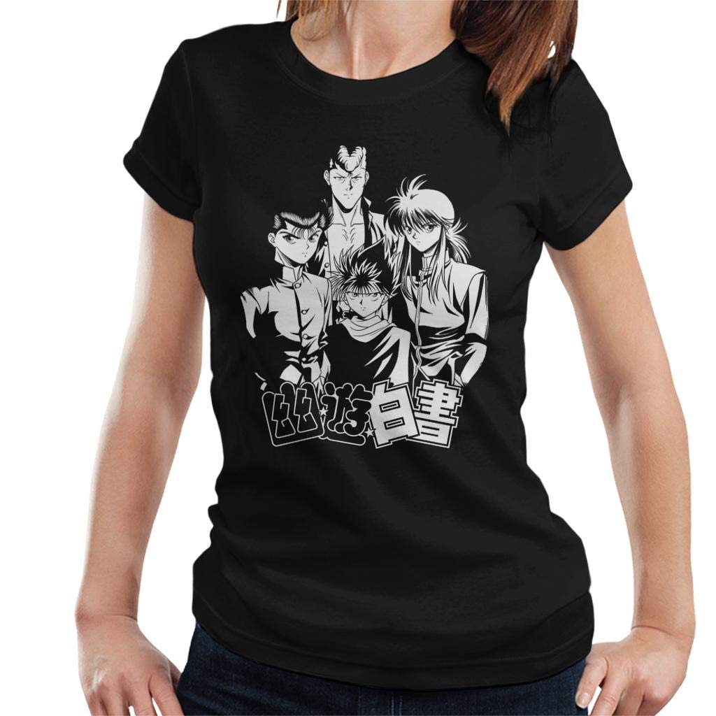 Yu Yu Hakusho Character Line Up Women's T-Shirt Black