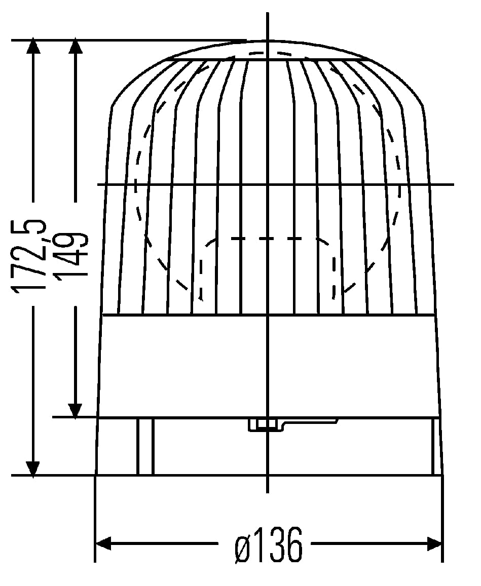 HELLA 2Rl 007 552-001 Halogène-Gyrophare - Kl Junior - 12V - Ambre - Fixation Magnétique - Câble: 3500Mm - Fiche: Din Iso 4165