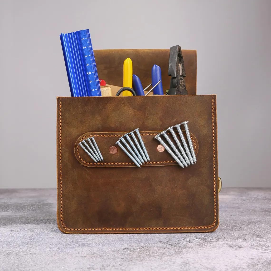 Amazon.co.jp: レザー マルチツールホルダー 本革 治工具収納