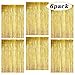 Produktbild 6 Stück Lametta Vorhänge, Folie Vorhang Gold, Glitzer Vorhängen Dekoration für Party Hochzeit Geburtstags Weihnachten Fotokabine Türvorhang Deko (1m x 2m)