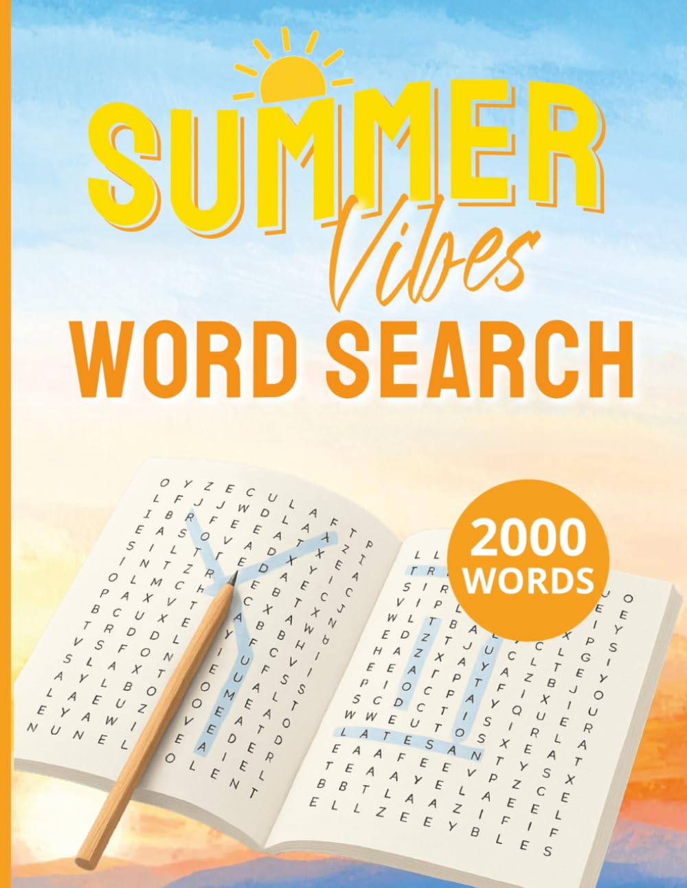 Summer Vibes Word Search Puzzle Book: 50 Easy-to-Read Word Search Puzzles for Adults | 25 Summer-Themed Pairs for Beach Days, Road Trips & Backyard