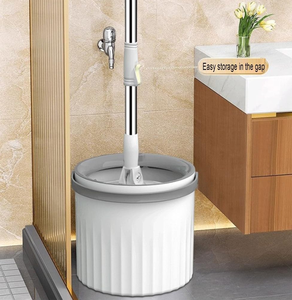 Fregonas con Sistema de Cubo Giratorio de Altura Ajustable: escurrido Manos Libres, Control Mediante Pedal, fregado en seco y húmedo, diseño Que Ahorra Espacio para la Limpieza d
