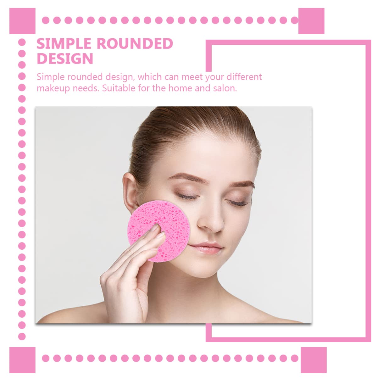 SHERCHPRY 15Pcs Rounded Makeup for Face Cleaning Cosmetics Applicators Soft Sponge for Easy Makeup Application Portable Suitable for Home Salon Use