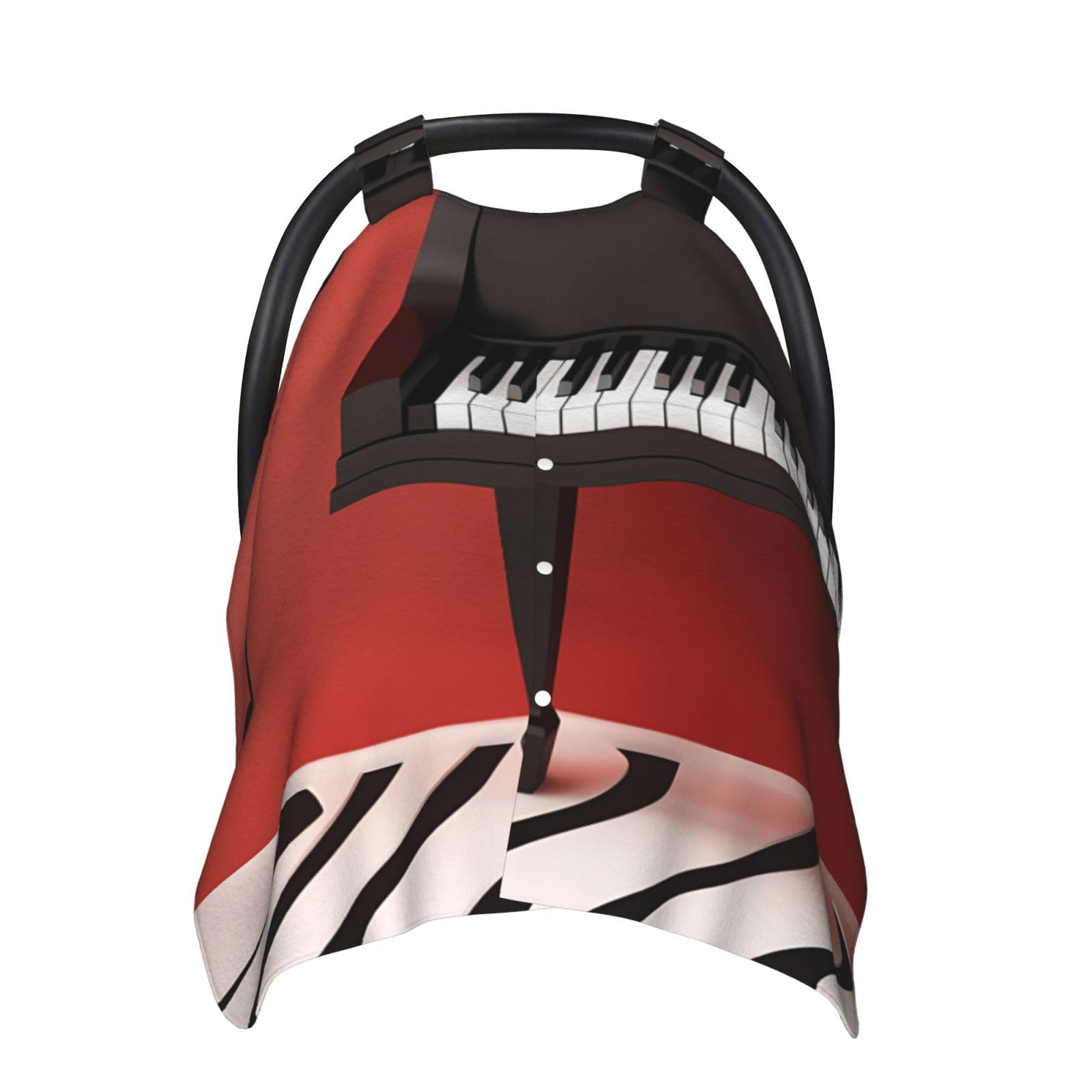 Housse de siège auto bébé notes de musique | Canopy multi-usages et doux - 8
