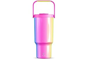 Meoky 32 oz Carnival Tumbler Handle Lid Straw